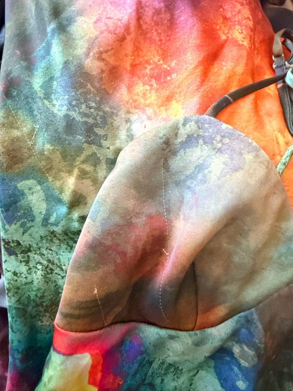 Abstract Multi-Color Slip Mini Dress - Picture 2 of 4